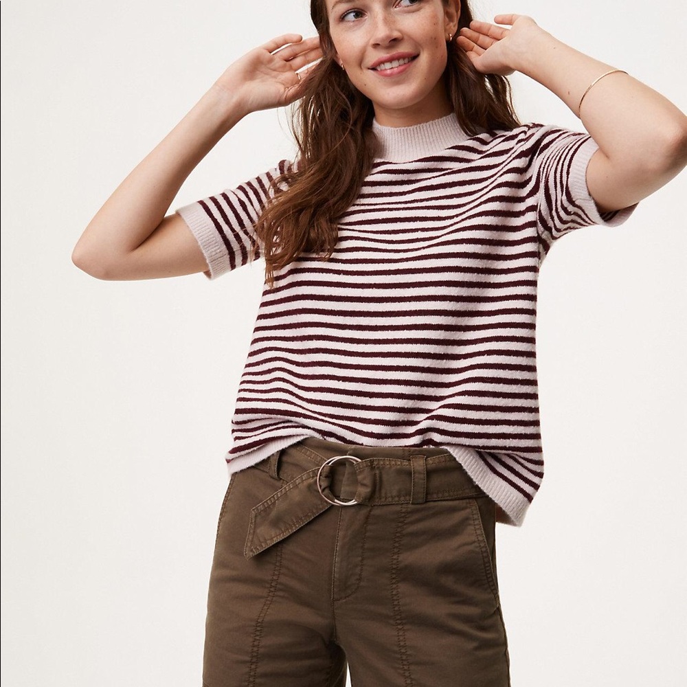 LOFT Short Sleeve Turtleneck Sweater